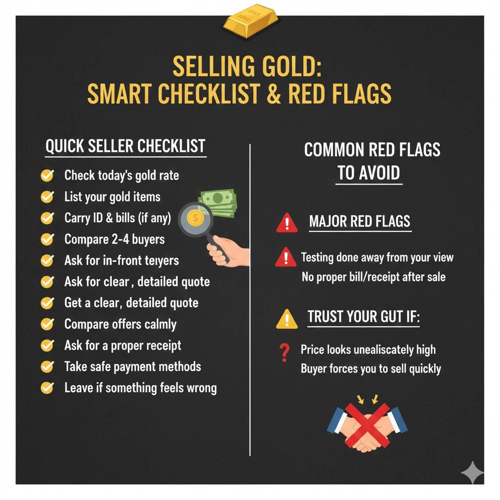selling gold green & red flags