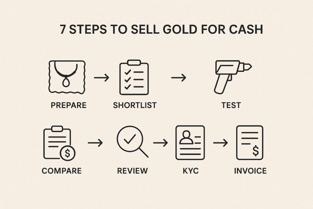 7 steps to sell gold for cash