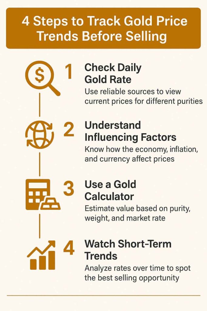 steps to track gold price trends
