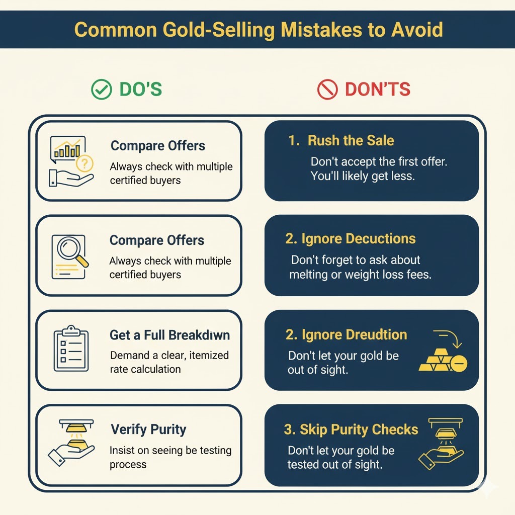 Common Gold Selling Mistakes