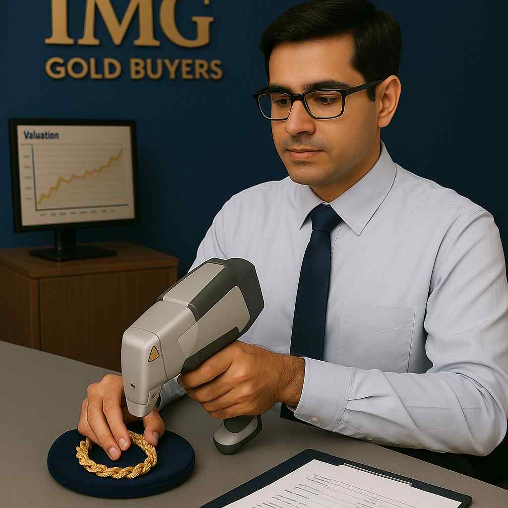 XRF Gold Purity Checking at IMG Gold Buyers Hyderabad
