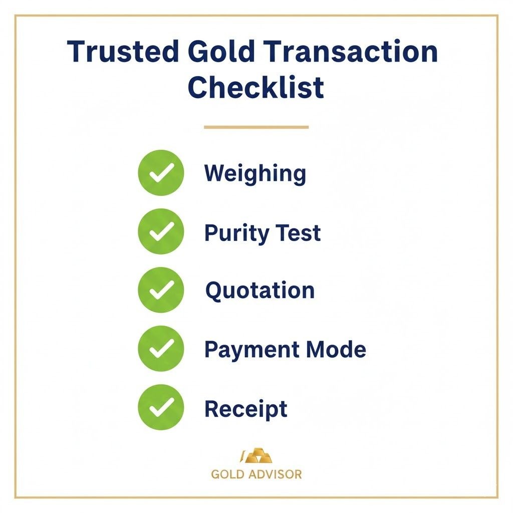 trusted gold transaction checklist