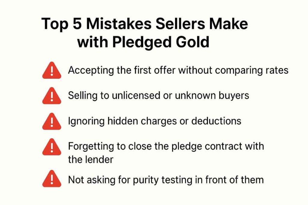 Mistakes while releasing pledged gold