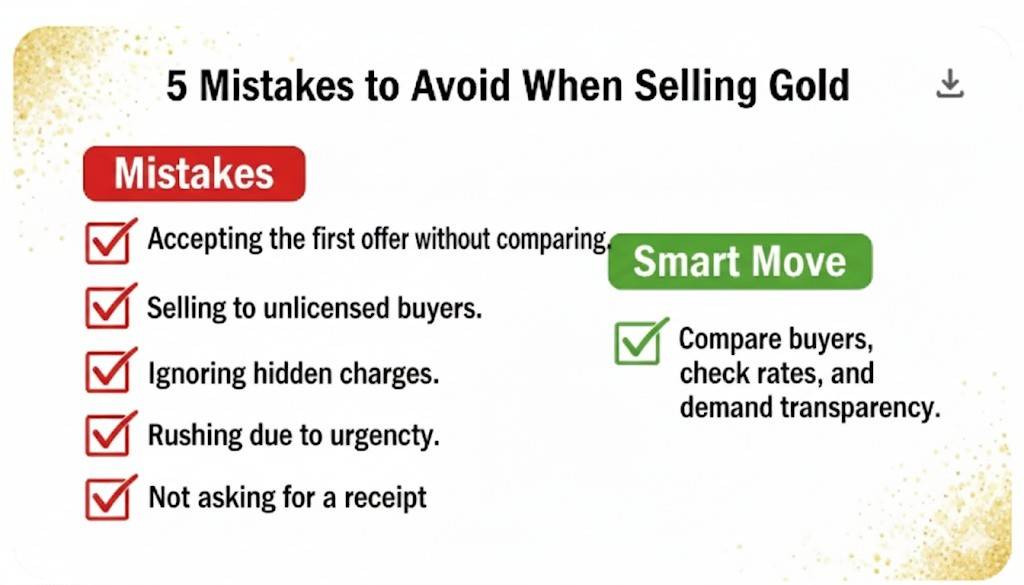 Mistakes to avoid when selling gold