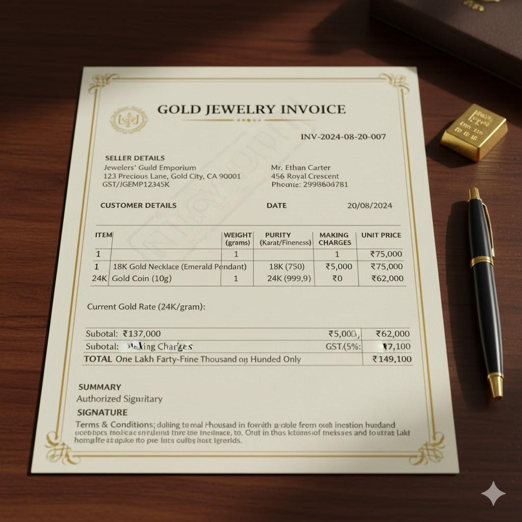 Gold Bill- Its importance while selling gold