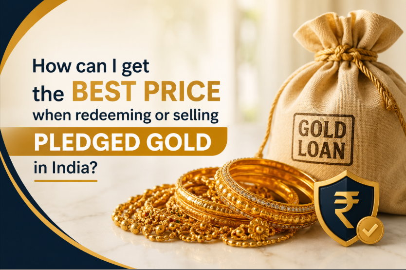 How can I get the best price when redeeming or selling pledged gold in India?