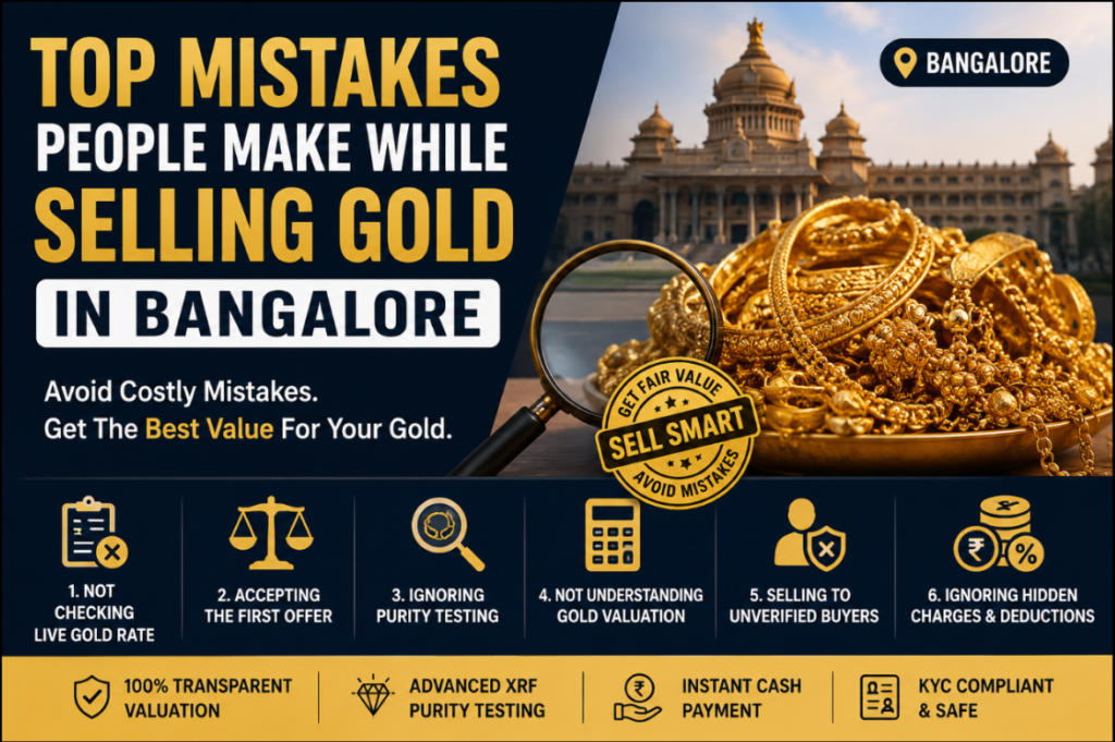 Top Mistakes People Make While Selling Gold in Bangalore